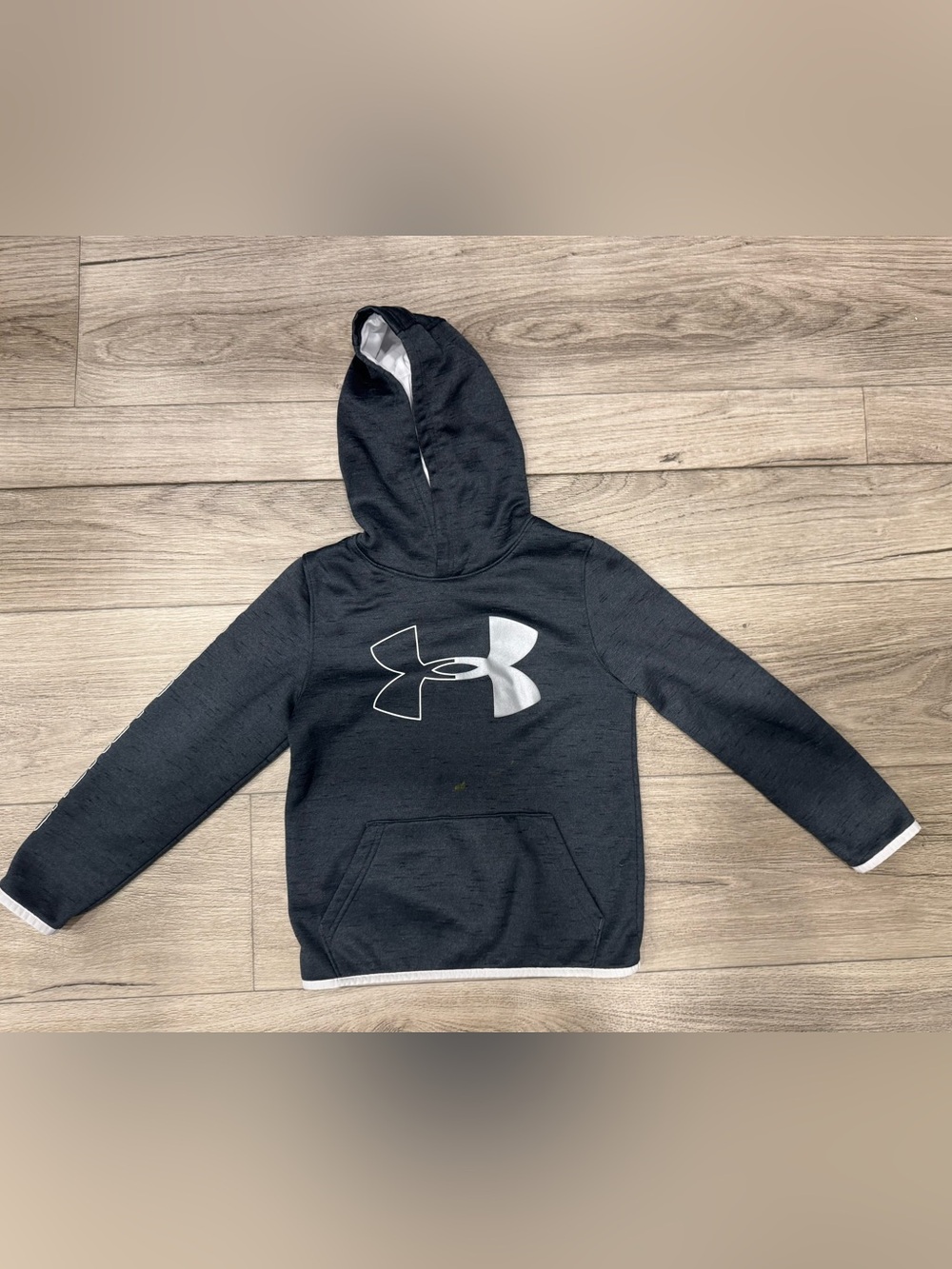 Under Armour Black Hoodie with Silver Logo - Kids YSM